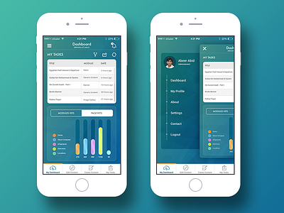 iOS App for CMS 2 app apple blue clean design digital flat home ios ui ux