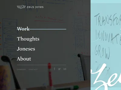 Zeus Jones Dot Com digital navigation site design web