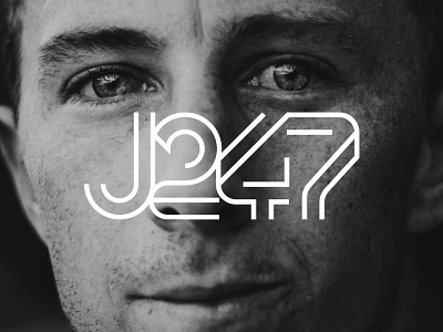 J247 Logo brand identity branding design agency graphic design identity logo mockup numbers