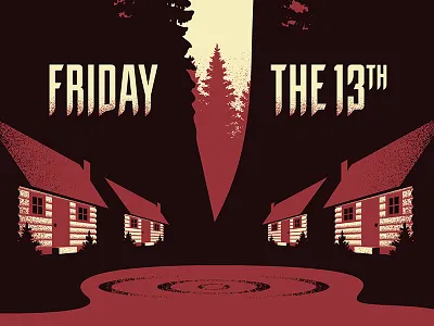 Camp Blood design friday the 13th geometric illustration movie posters poster screen print