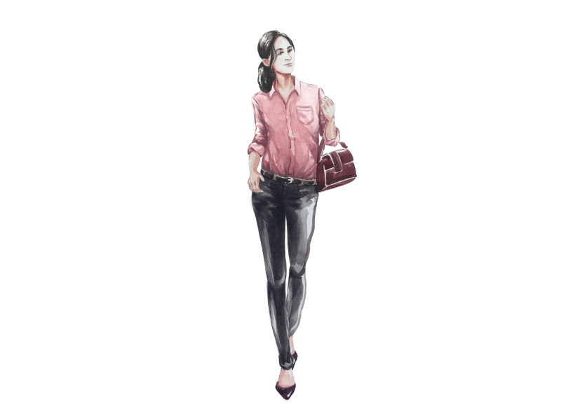 work for uniqlo animation gif illustration walk watercolor