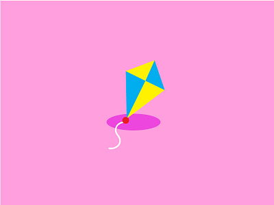 Kite icon baby children croatia education icon illustration kite love play toy us