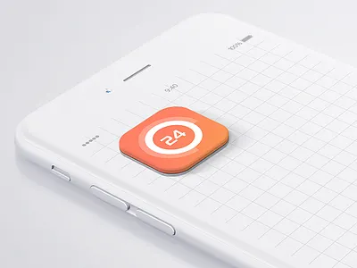 24 - App Icon app icon ios iphone perspective