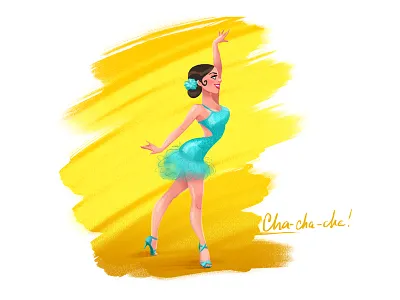Cha-cha-cha! cha cha cha dance girl latino