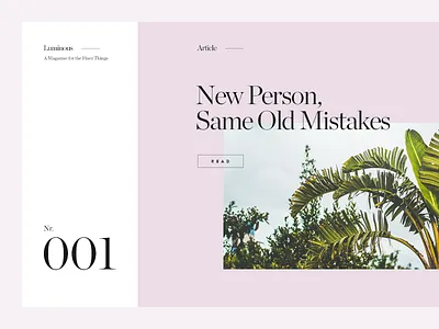 Luminous Magazine clean flower minimal munich numbers plant plants type typography