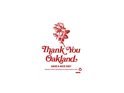 Thank You Oakland bodega california corner flower oakland rose store type