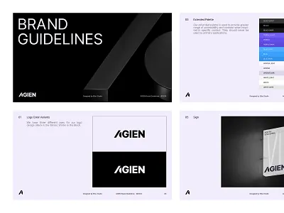 AGIEN - Brand Guidelines - 01 a logo agi automation branding employee efficiency enterprise geometric hr lettermark logo mark solutions wormark