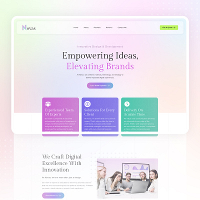 Novas – Agency And Portfolio Figma Web Design agency creative creative portfolio design free figma template free website template minimal modern portfolio portfolio design ui uiux web design webdesign website design