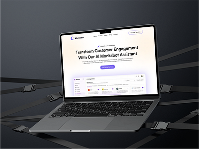 AI Assistant Transforms Customer Engagement landing page ai assistant app design branding design designer figma figma design graphic design home page design landing page product product design project design trending design ui ui design uiux ux design web design website design