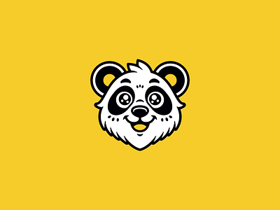 Playful Panda Logo animal bear branding cartoon cute design emblem icon identity illustration kids logo mark mascot panda playful smiling sports symbol vector