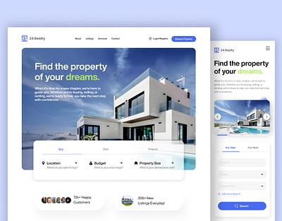 Web Design for Real Estate Agency | 24 Realty | Personalized property management