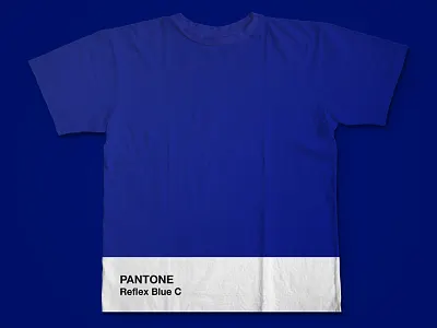 Pantone T Shirt blue pantone print reflex tshirt