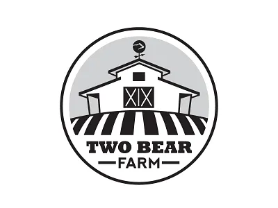 Two Bear Farm Logo sketch barn farm logo logo sketch