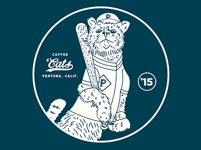 Wonkat baseball cat coffee cool illustration matt thompson