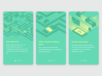 Parking app - onboarding concept android app illustration ios material parking ui ux