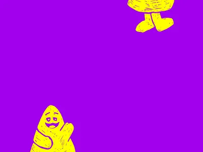 Grimacing drawing grimace inktober mcdonalds monster purple