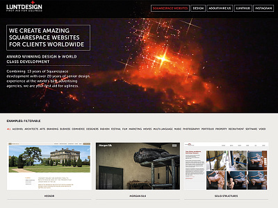 Luntdesign branding design logo squarespace typography video website