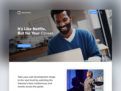 Expert Sessions - Landing Page app design landing page netflix sketch ui ui design ux