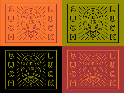 Such Luck design eye illustration line work luck type wip