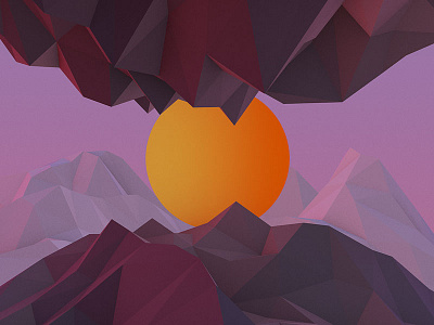 Mountain Rebirth 3d cinema 4d low poly mountain