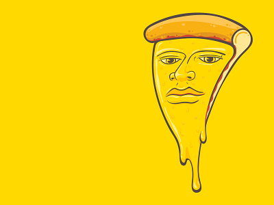 Pizza Face bread cheese face italian pizza sauce tomato yellow