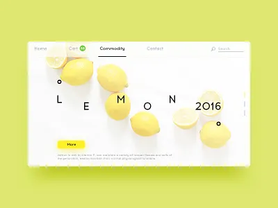 Lemon extreme lemon pc serenity shopping ui ux web yellow