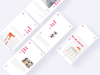 M+ studio web design clean ui ux web