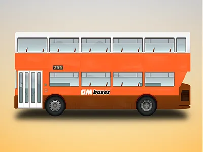 GM Bus Illustration bus illustration manchester orange transport