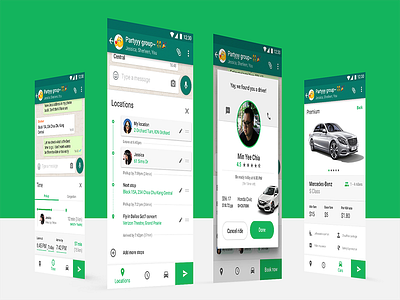 — Car riding app (Case study) app car chat design interaction journey material mobile profile riding timeline ui