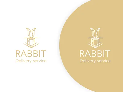 Rabbit Delivery Service logo aesthetic delivery geometric kouroupakis logo michail minimal rabbit ui ux