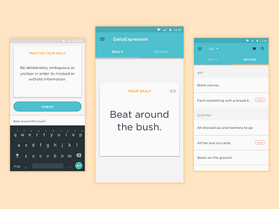 Daily Expression App — Part 2 app learning ui ux