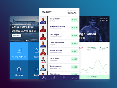 EPL football market football ios market mobile soccer sport ui