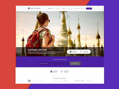 Capture Caption Website UI caption capture design ui ux website