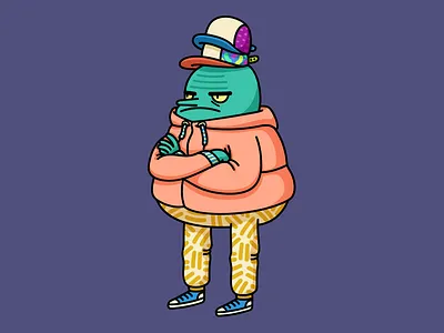 Displeased Fellow characterdesign digitalart dude evolution grumpy haveaniveday illo vectorizing