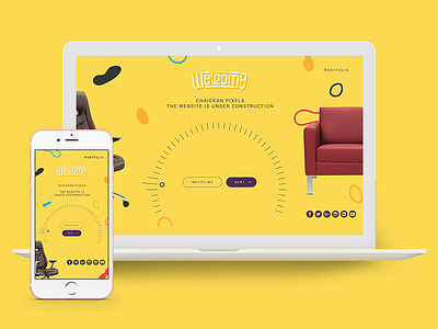 Chaickan - Furniture website chair design elegant furniture landing page mobile responsive ui ux web website welcome