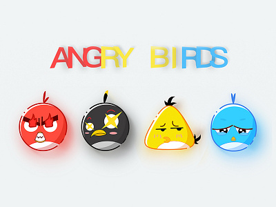 ANGRY BIRDS bird cartoon cute design icon illustration image interface painting popular