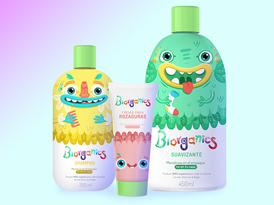 Monsters Bottles baby cartoon character color design packing product