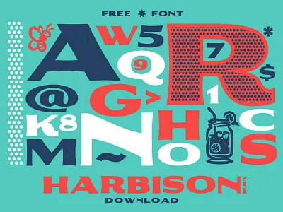 Harbison Heavy - Free Font Download big bold classic clean commercial font free harbison heavy personal vintage