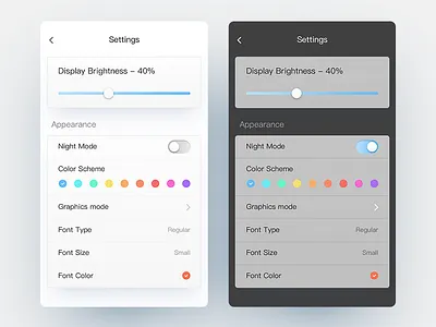 Settings uiux