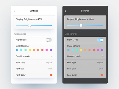Settings uiux