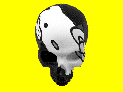 HELLO SKULLY c4d hello kitty skull
