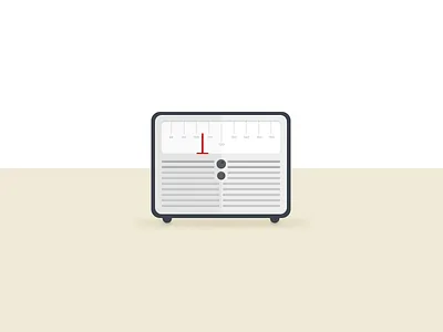 Retro Radio icon illustration music radio retro sketch stereo