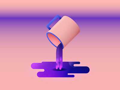 Coffee coffee cup edwin carl capalla galaxy illustration pink purple simple universe