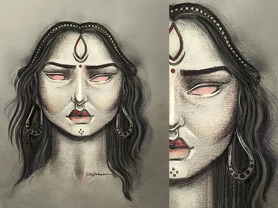 The Devil art colour colouring dark digital illustration instaart night pencil practice sunday sundayfunday