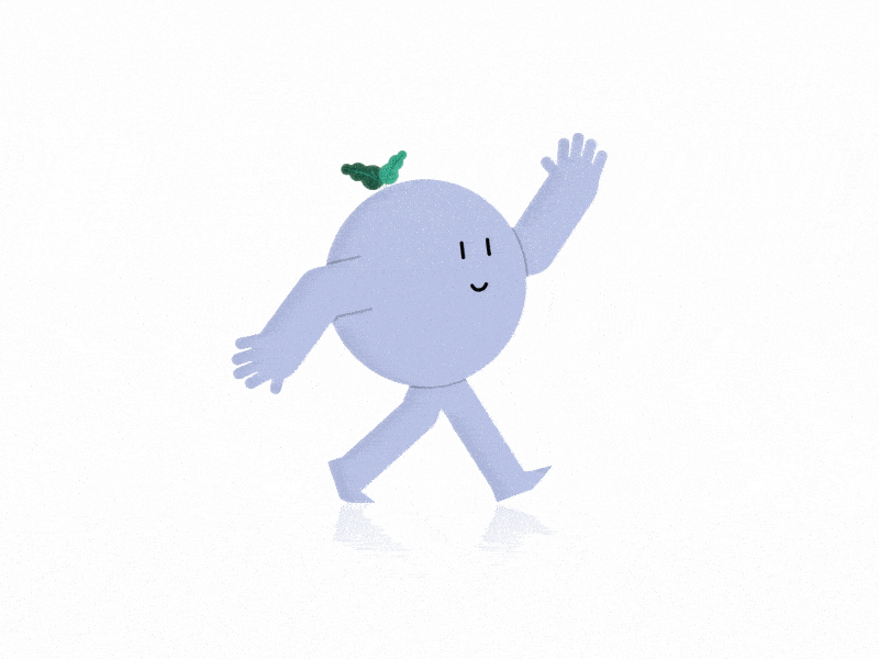 Treehead 2d after effects animation character cycle rubberhose walk