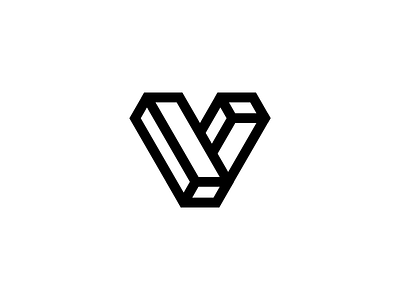 V letterform mark monogram symbol type typography v