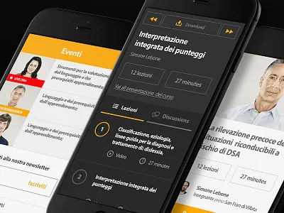eLearning Platform app clean dark elearning light mobile platform web