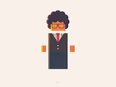 Baheeg anybuddy character design flat geometric minimal