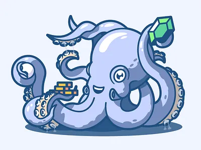 Babylonian octopus coins gold money ocean octopus pearl poulp rupee sea tentacles