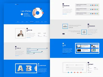 Web Vcard clean creative line portfolio simple vcard web design